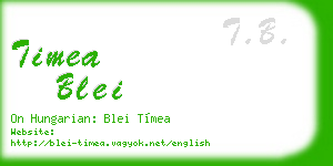 timea blei business card